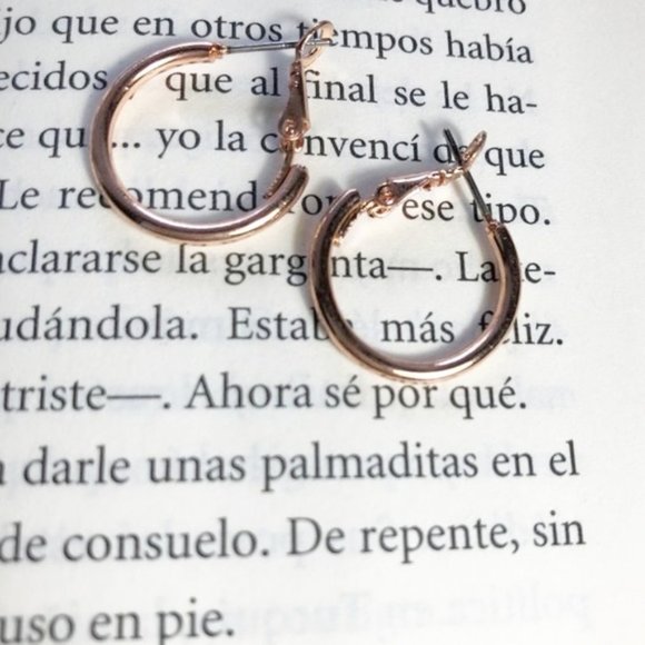 Alquimia Jewelry - EXTRA SMALL DAINTY ROSE GOLD HOOPS